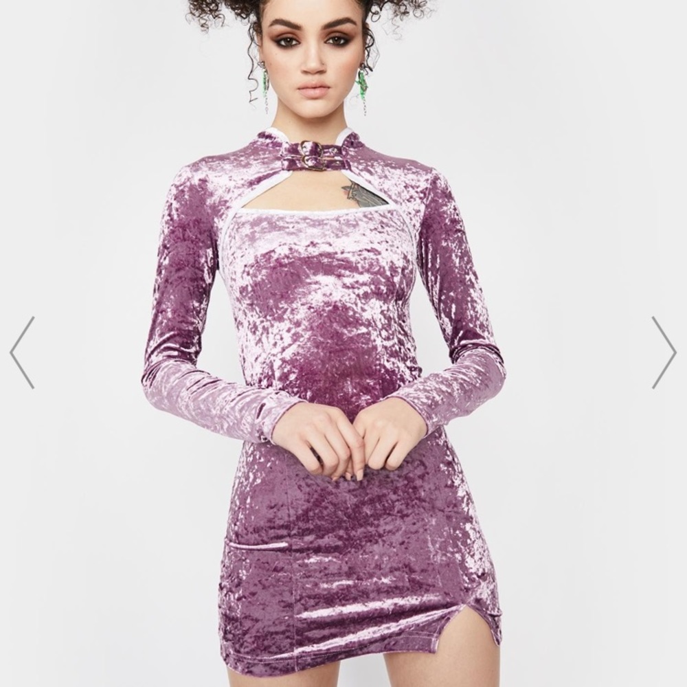 Crushed velvet capsule dress